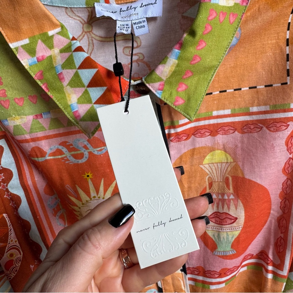 NWT NEVER FULLY DRESSED Lauren Shirt Dress Sz 12 - Picture 10 of 14
